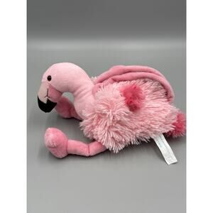 2004 Wishpets Pink Coral Flamingo Plush Zippered Handbag Small 6”